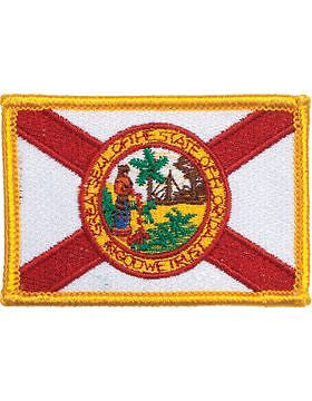 Florida 2" x 3" Flag (N-S-FL1) with Gold Border